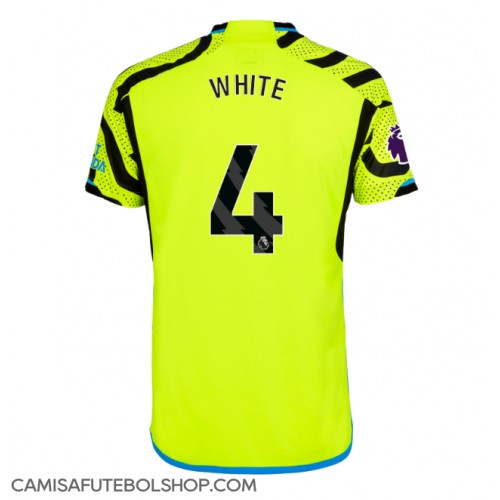 Camisa de time de futebol Arsenal Benjamin White #4 Replicas 2º Equipamento 2023-24 Manga Curta